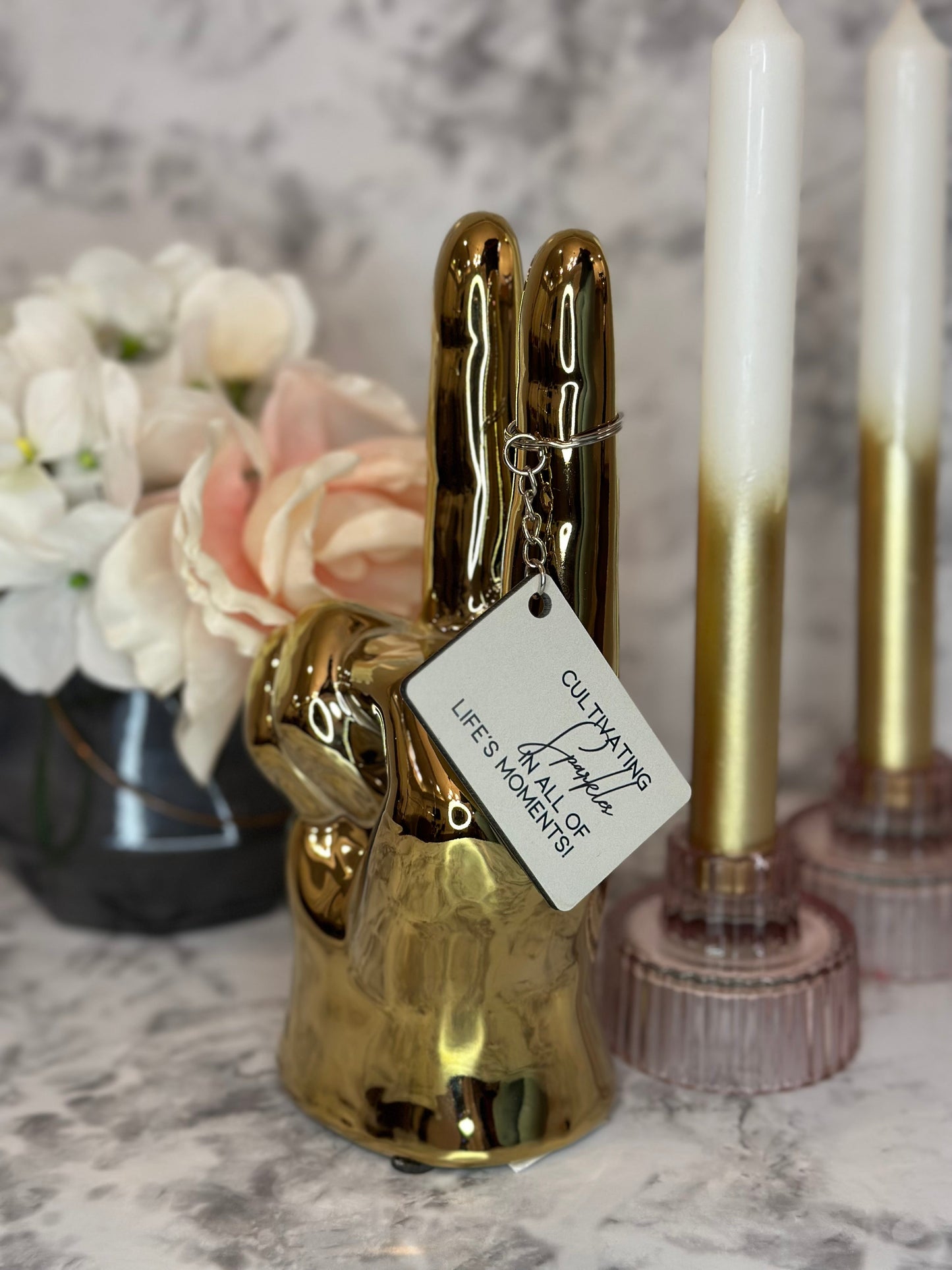 Keychain - "Cultivating Sparkles in all of Life's Moments"